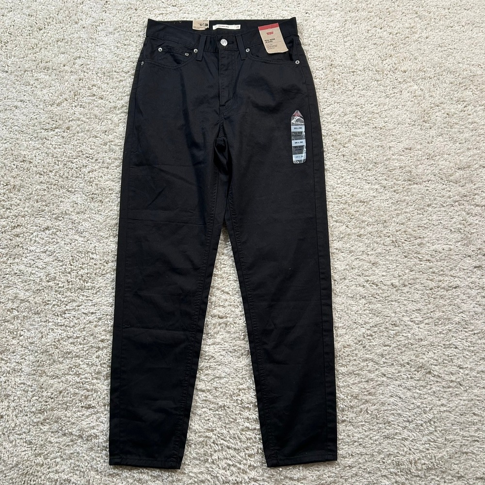 Levi's 80s Mom Jeans 28x30 Black High Rise Tapered Leg New with Tags NWT
